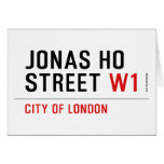 JONAS HO  STREET  Greeting/note cards