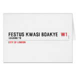 FESTUS KWASI BOAKYE   Greeting/note cards