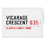 vicarage crescent  Greeting/note cards