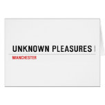 unKNOWN PLEASURES  Greeting/note cards