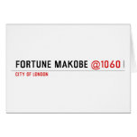 FORTUNE MAKOBE  Greeting/note cards