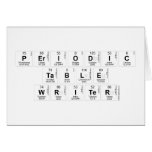 Periodic
 Table
 Writer  Greeting/note cards