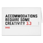 Accommodations require some creativity  Greeting/note cards