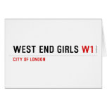 WEST END GIRLS  Greeting/note cards