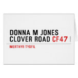 Donna M Jones Clover Road  Greeting/note cards