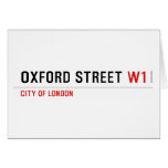 Oxford Street  Greeting/note cards
