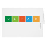 ULFAH
   Greeting/note cards