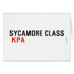 SYCAMORE CLASS   Greeting/note cards