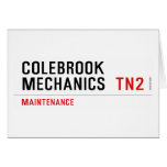 Colebrook Mechanics   Greeting/note cards