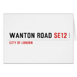 Wanton Road  Greeting/note cards