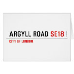 Argyll Road  Greeting/note cards