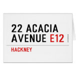 22 ACACIA AVENUE  Greeting/note cards