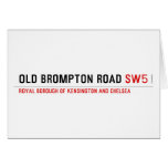 Old Brompton Road  Greeting/note cards