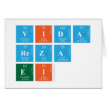 VIDA
 REZA
 EI  Greeting/note cards