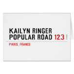 Kailyn ringer Popular road  Greeting/note cards