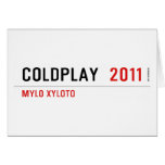 COLDPLAY   Greeting/note cards