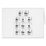Who
 WHat
 When
 Where  Greeting/note cards