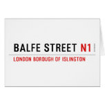 Balfe Street  Greeting/note cards