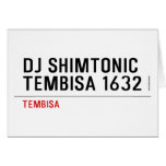 DJ SHIMTONIC TEMBISA 1632  Greeting/note cards