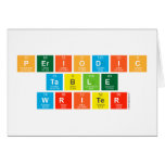 Periodic
 Table
 Writer  Greeting/note cards