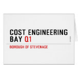 Cost Engineering Bay  Greeting/note cards