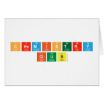 chemistry
 club  Greeting/note cards