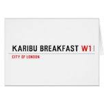 karibu breakfast  Greeting/note cards