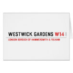Westwick Gardens  Greeting/note cards