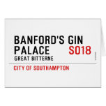 Banford's Gin  Palace  Greeting/note cards