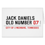 Jack Daniels Old Number  Greeting/note cards