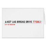 6407 Las Brisas Drive  Greeting/note cards