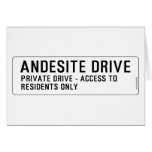 andesite drive  Greeting/note cards