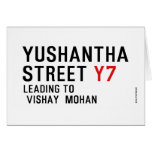 Yushantha  Street  Greeting/note cards