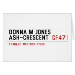 Donna M Jones Ash~Crescent   Greeting/note cards