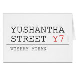 Yushantha  Street  Greeting/note cards