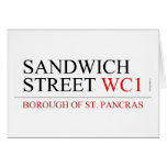 SANDWICH STREET  Greeting/note cards