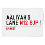 Aaliyah's  Lane  Greeting/note cards