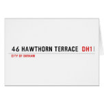 46 Hawthorn Terrace   Greeting/note cards