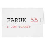 FARUK  Greeting/note cards