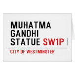 muhatma gandhi statue  Greeting/note cards