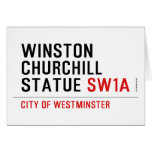 WINSTON CHURCHILL STATUE  Greeting/note cards