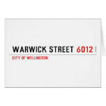 Warwick Street  Greeting/note cards