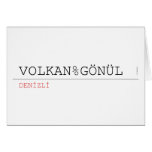 VOLKAN%GÖNÜL  Greeting/note cards