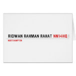 Ridwan Rahman Rahat  Greeting/note cards