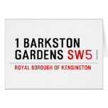 1 barkston gardens  Greeting/note cards