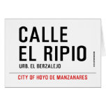 CALLE EL RIPIO  Greeting/note cards