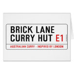 Brick Lane  Curry Hut  Greeting/note cards