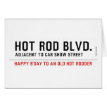 Hot Rod Blvd.  Greeting/note cards