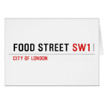 Food street  Greeting/note cards