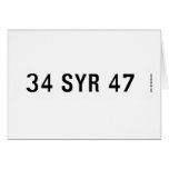 34 SYR 47  Greeting/note cards
